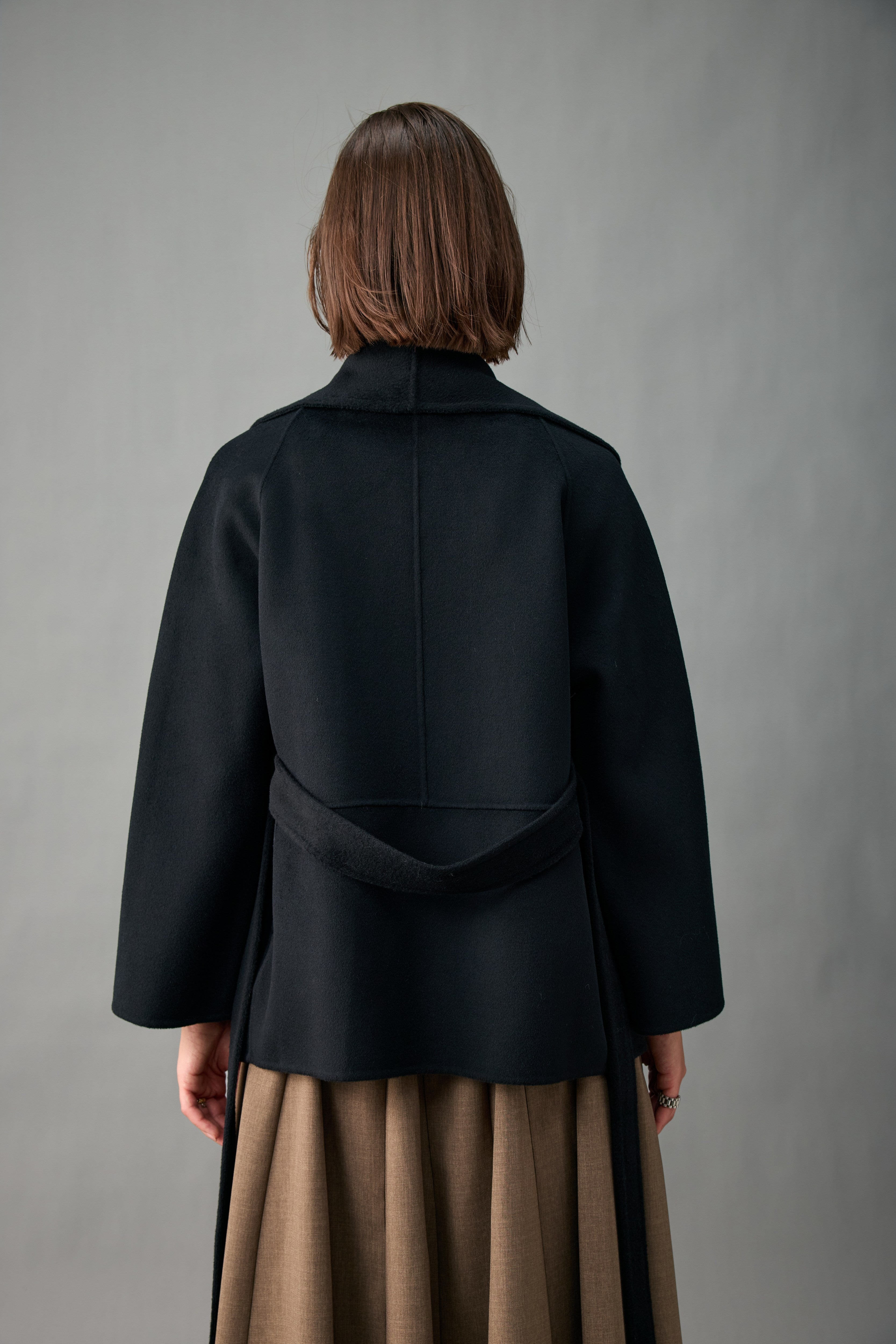 Evelluna Unlined Belted 100% Cashmere Wrap Jacket