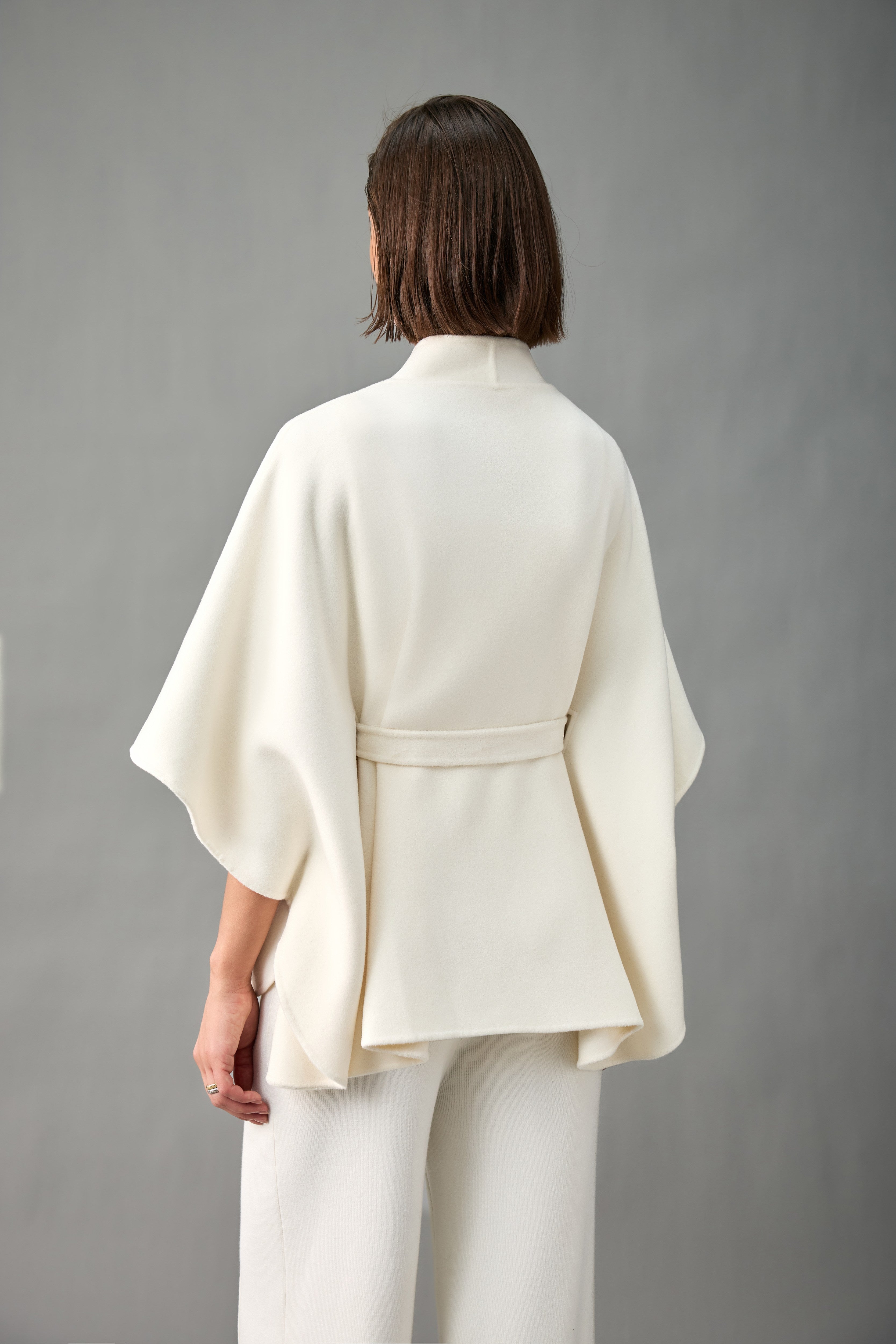 Evelluna Unlined Cashmere Wool Wrap Cape Shawl