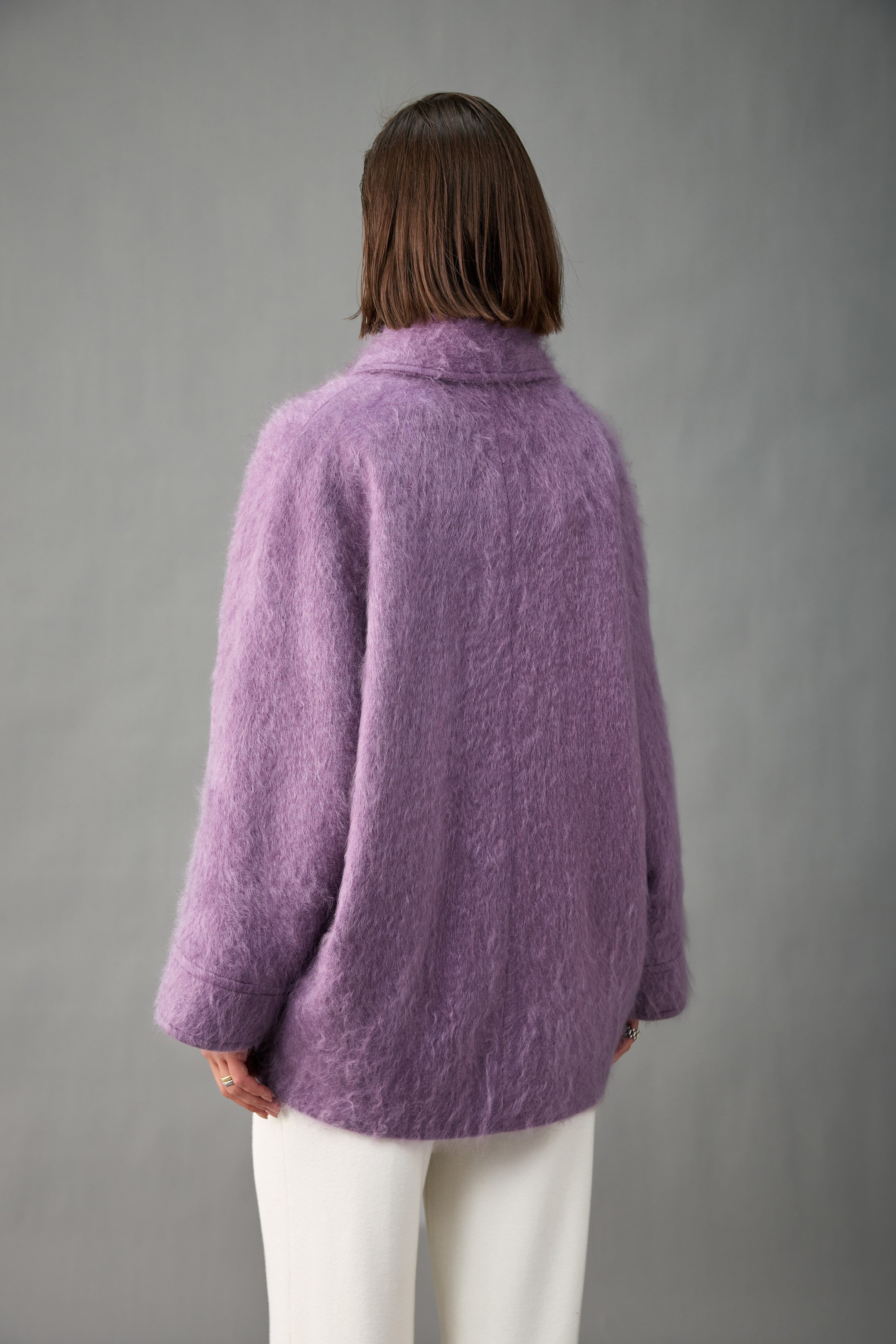 Brushed Cocoon Cashmere Coat