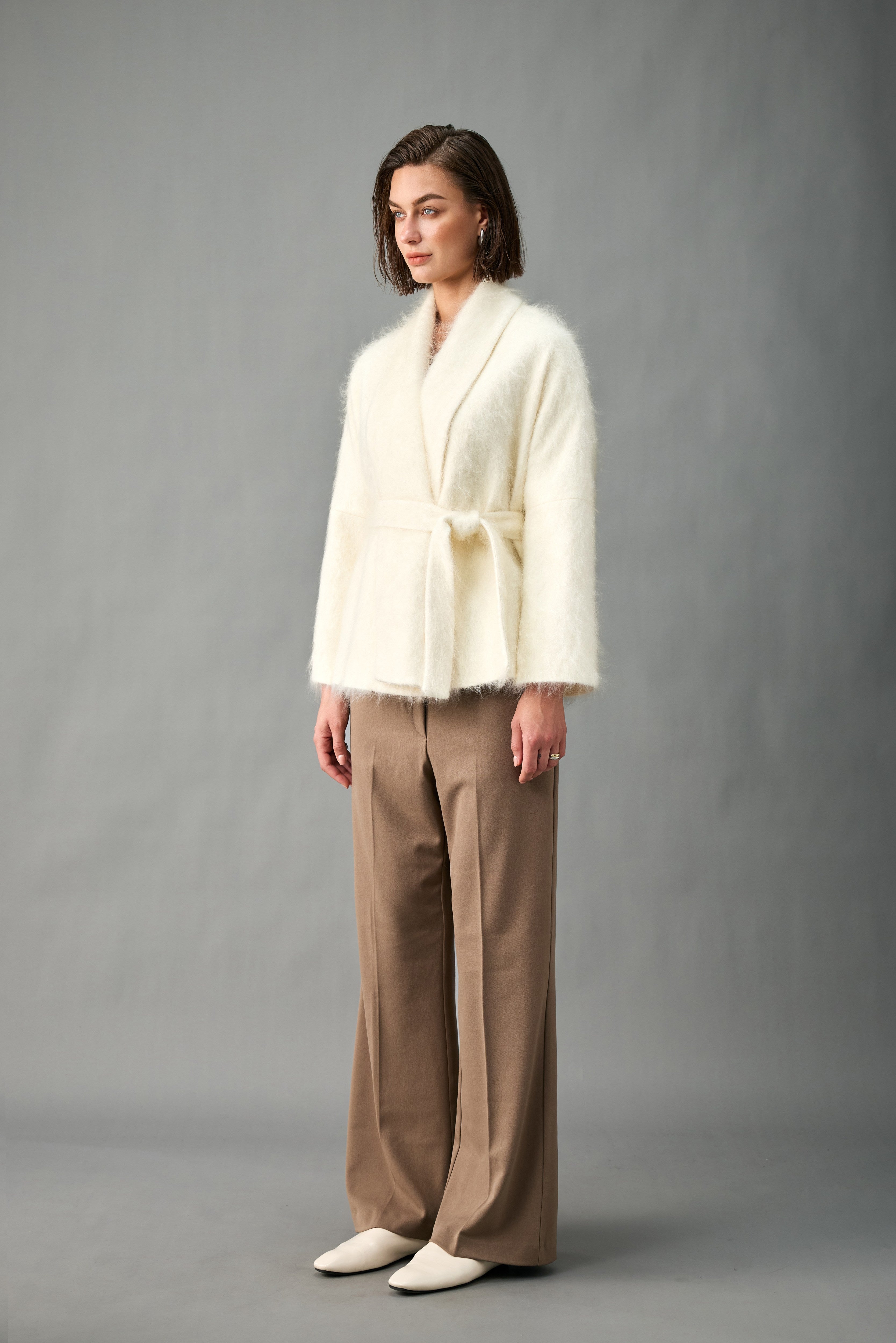 The Brushed Cashmere Wrap Jacket