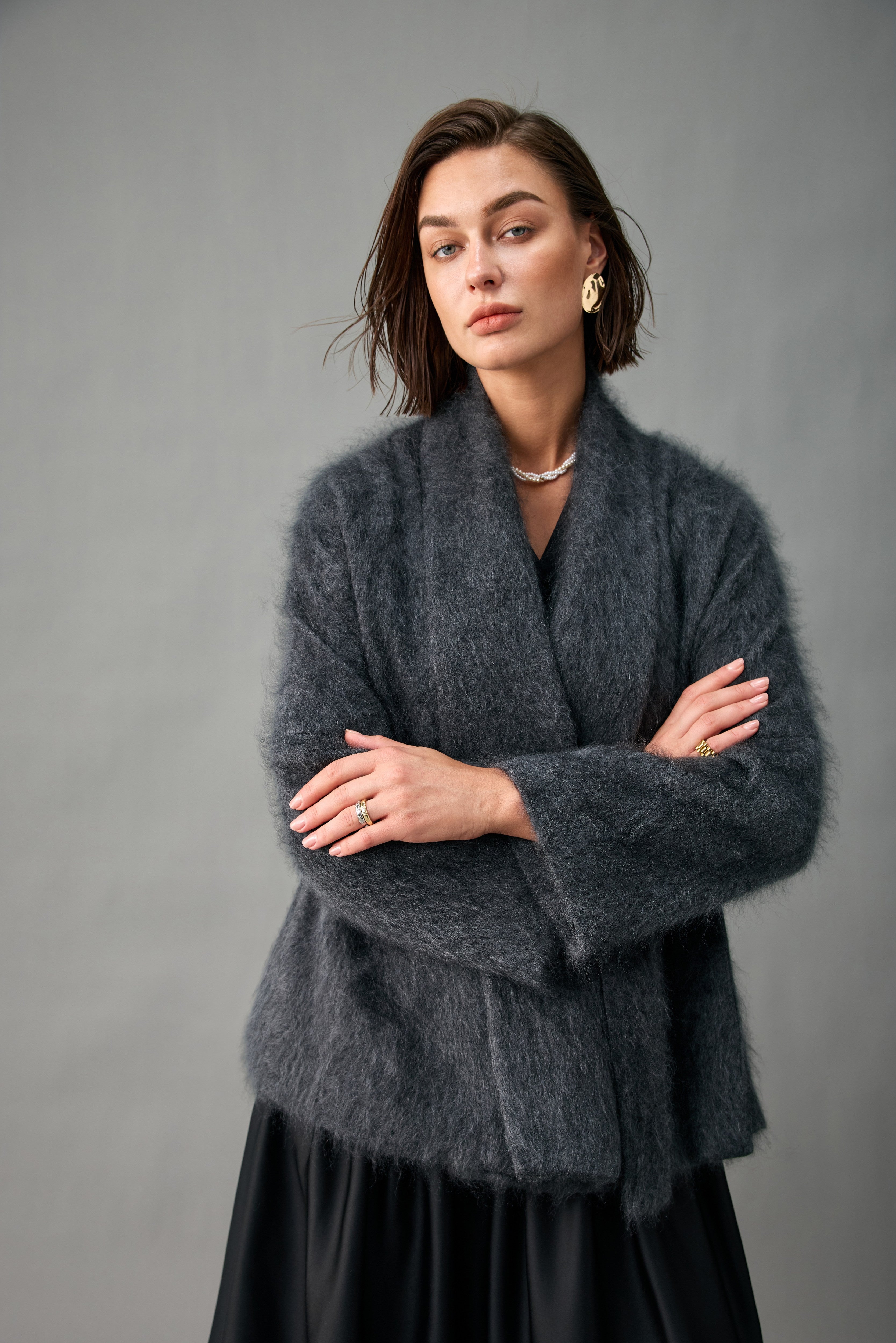 The Brushed Cashmere Wrap Jacket