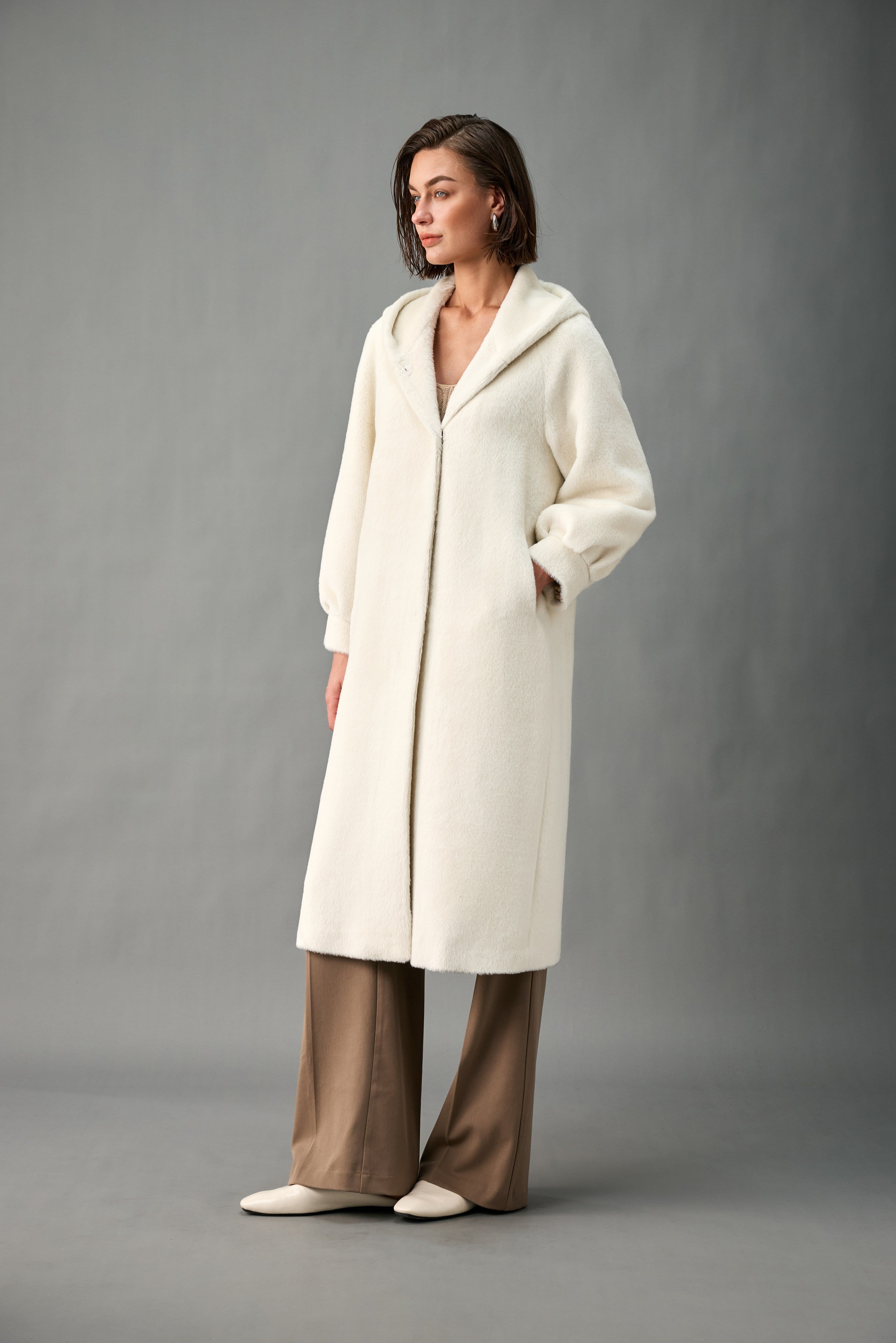 The Hooded Alpaca Coat
