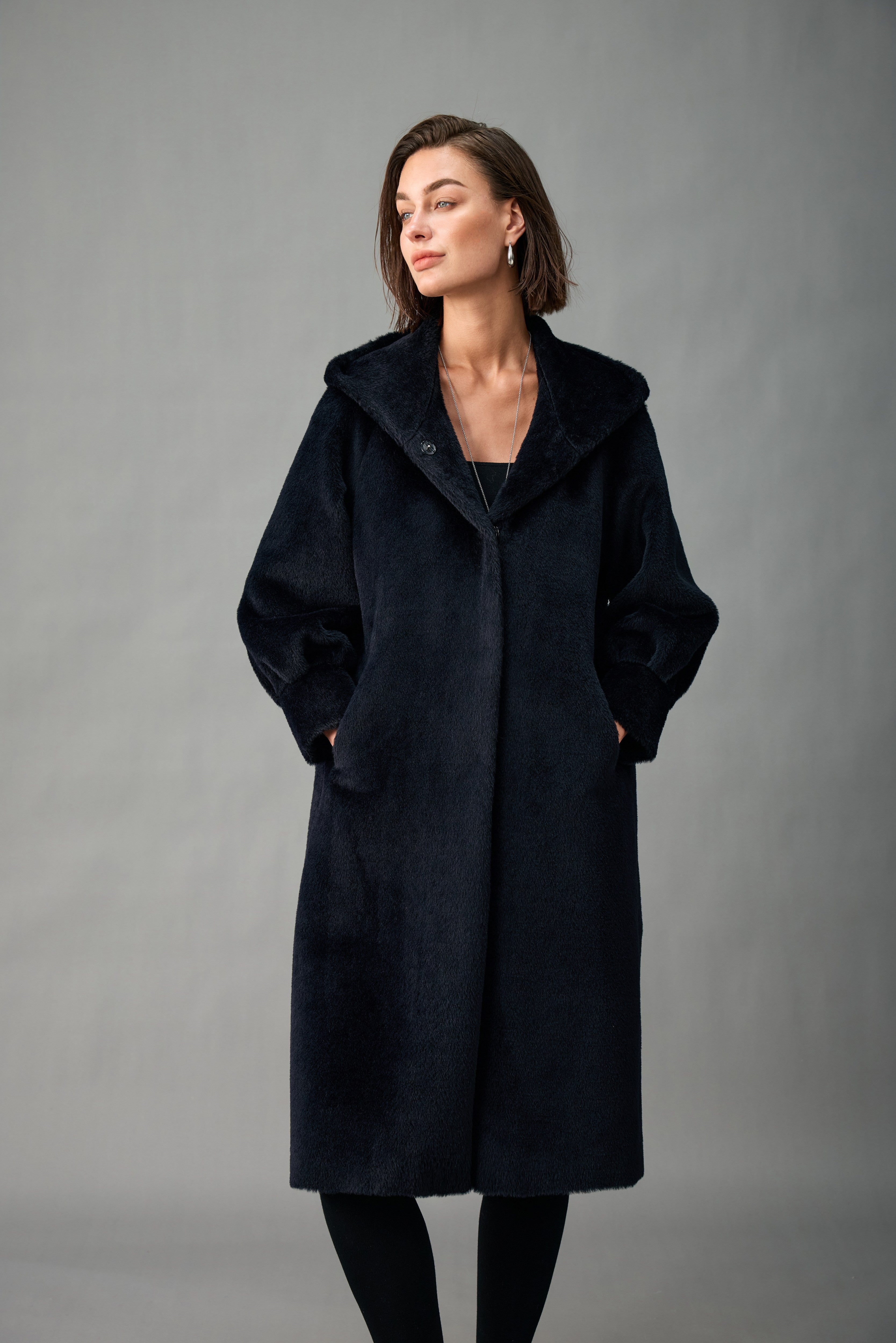 The Hooded Alpaca Coat