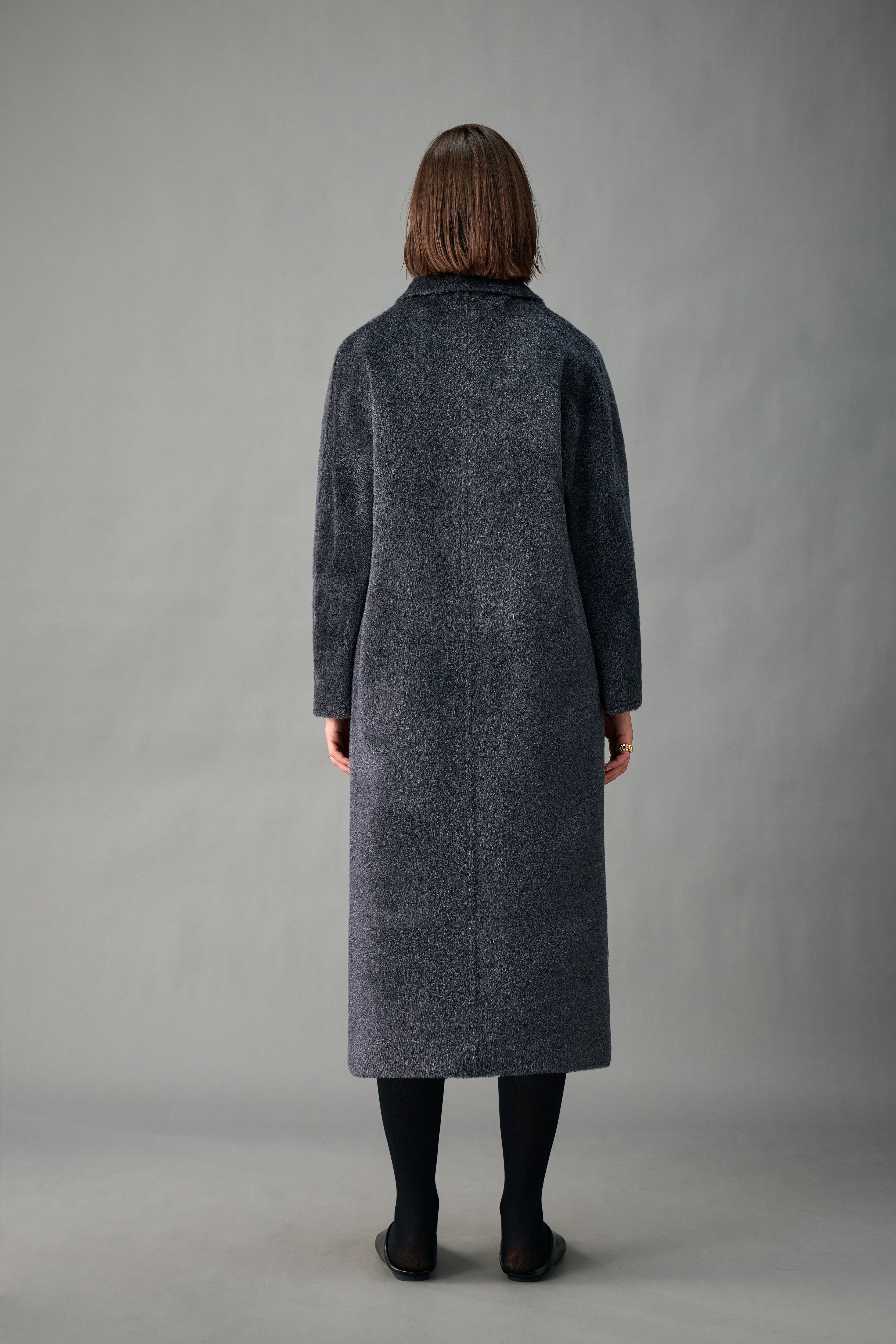 Belted Double-Breasted Alpaca Blend Long Coat