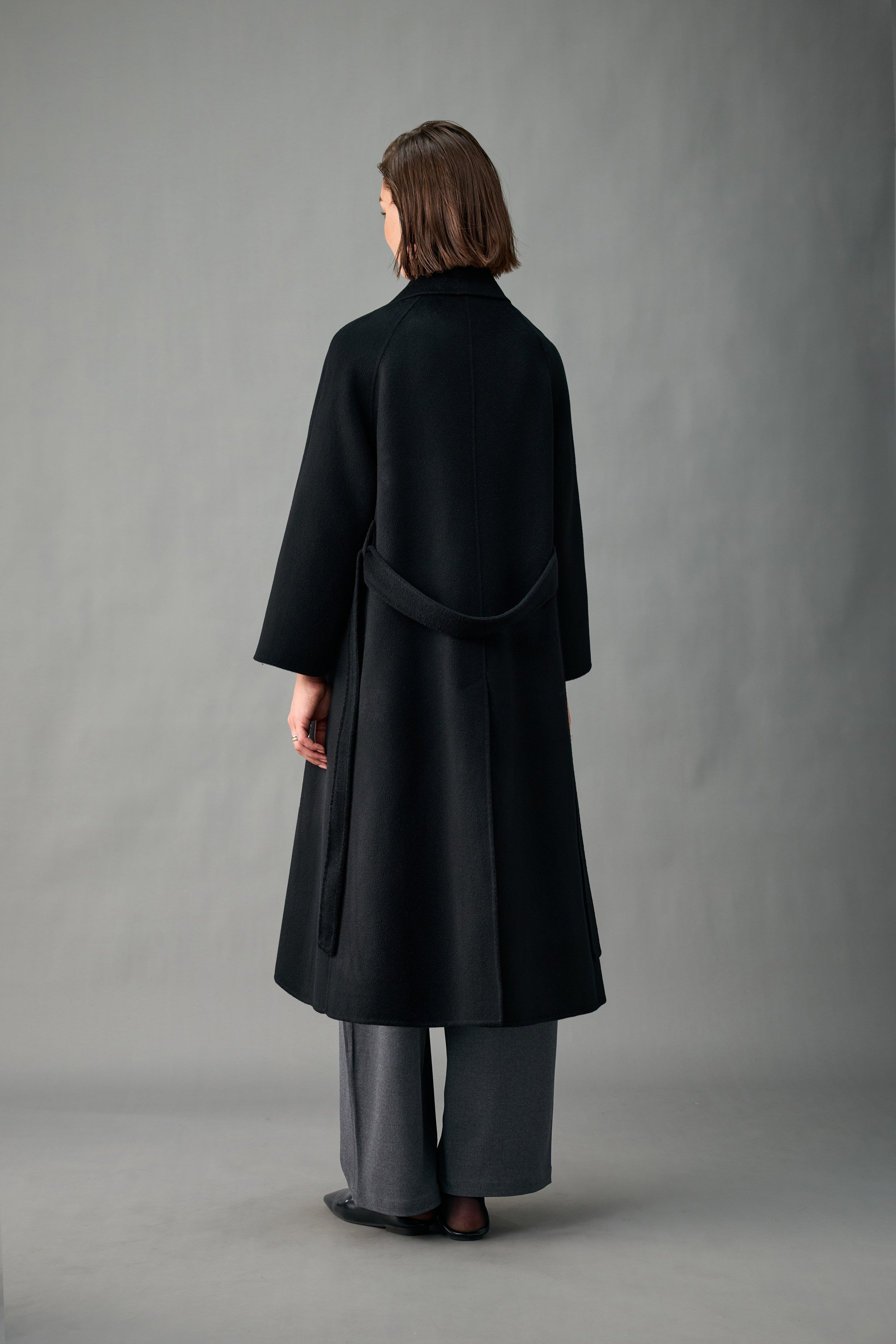 Evelluna Unlined Belted 100% Cashmere Long Coat