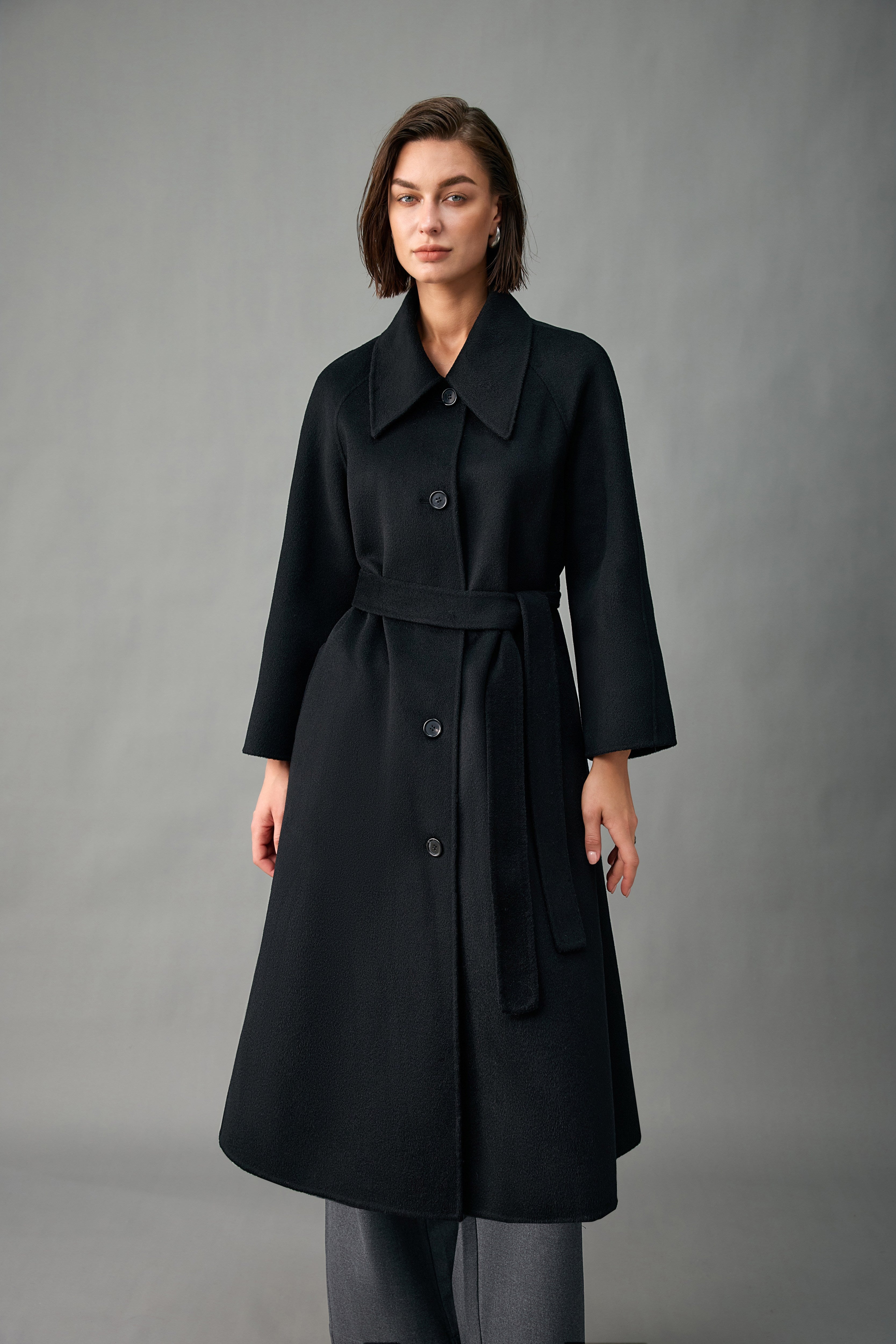 100% Cashmere Long Coat for Women | Evelluna