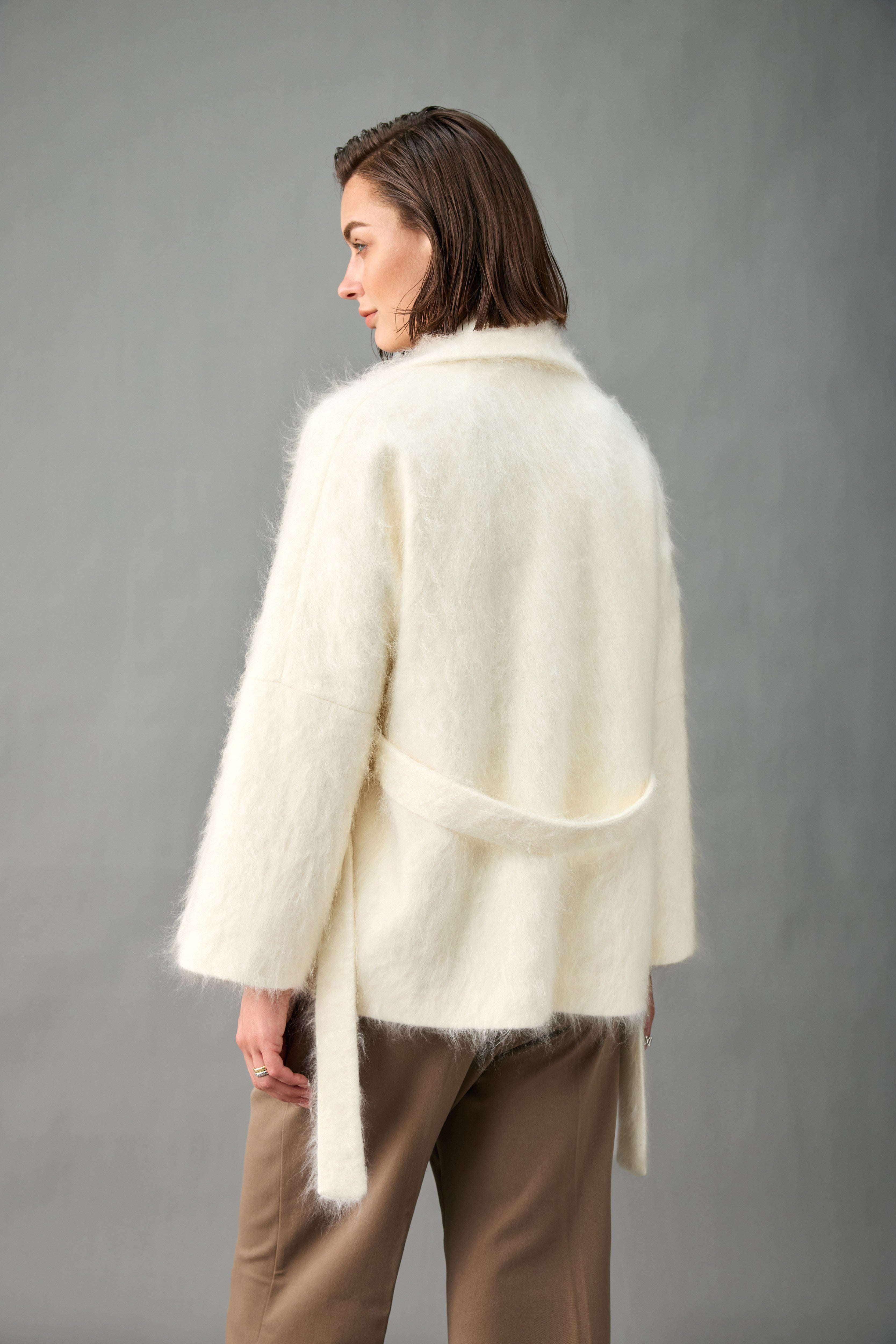 The Brushed Cashmere Wrap Jacket