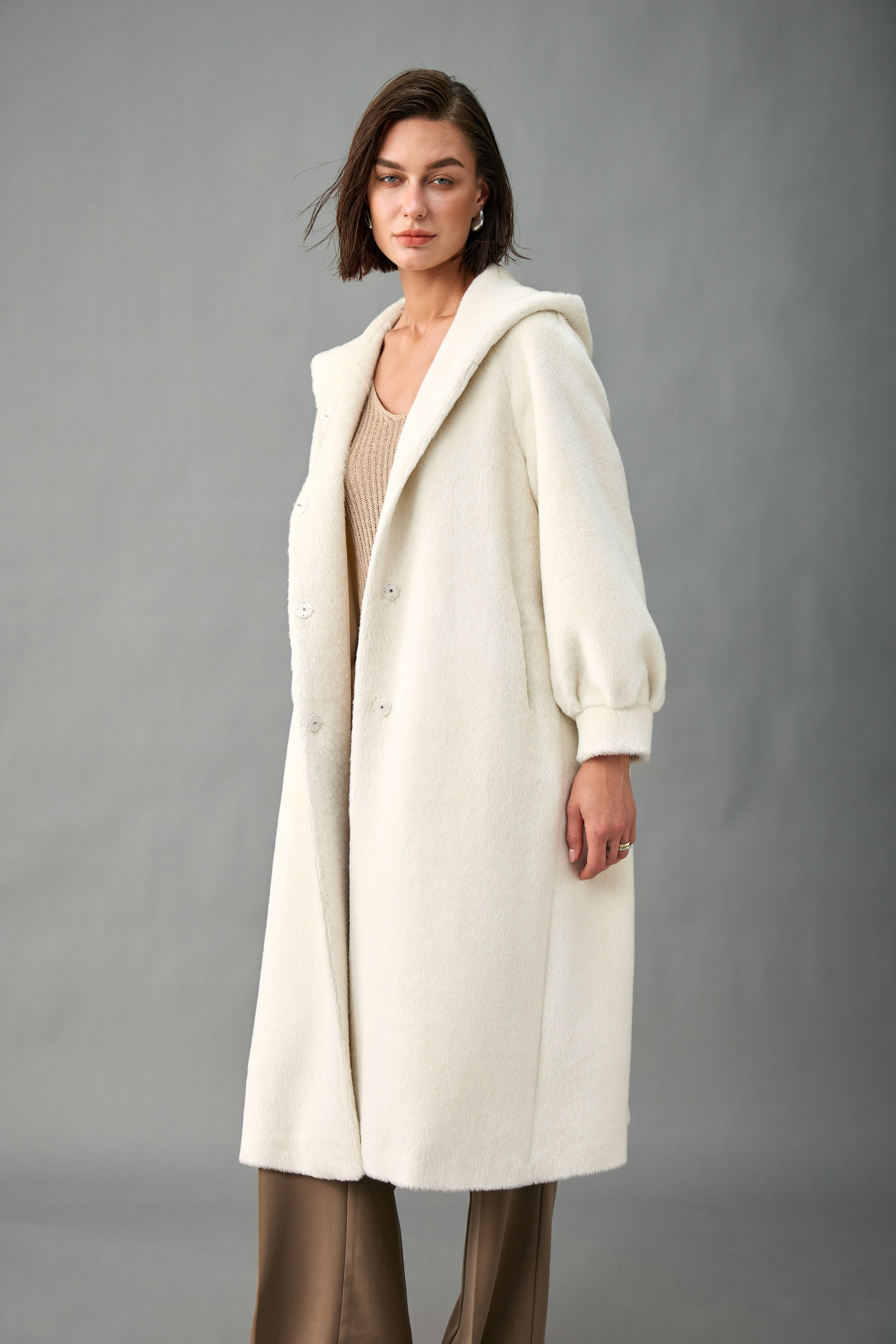 The Hooded Alpaca Coat